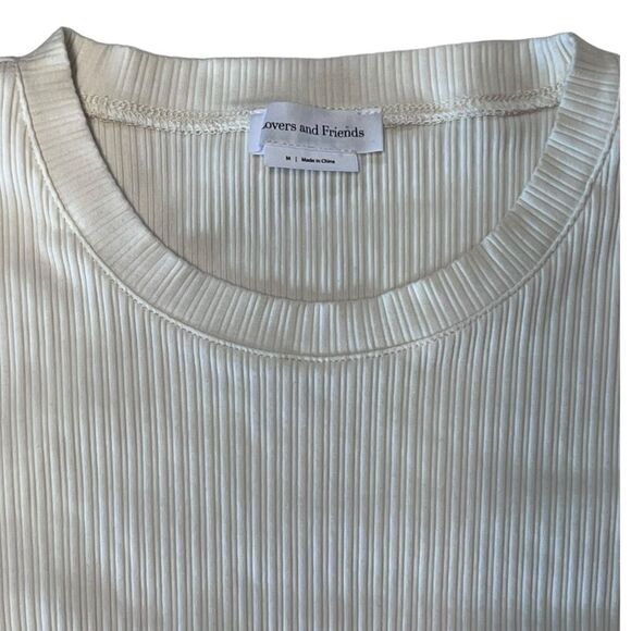 Lovers + Friends  | Cream Lynn Buckle Belt Crop Top M - Picture 7 of 11